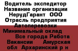 Водитель-экспедитор › Название организации ­ НерудГарант, ООО › Отрасль предприятия ­ Автоперевозки › Минимальный оклад ­ 50 000 - Все города Работа » Вакансии   . Амурская обл.,Архаринский р-н